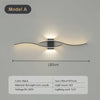 Modern LED Wall Lamp with Remote Control – Double Curve Design in Black and Gold for Stylish Indoor Wall Lighting