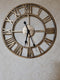 Large 3D Roman Numeral Metal Wall Clock – 60CM Silent Retro Decor