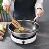 Stainless Steel Non-Stick Wok Pan for All Stoves with Handle