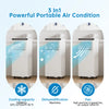 4-in-1 Portable Air Conditioner 7000BTU with Dehumidifier Fan Sleep Mode and Window Kit
