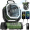 20000mAh Rechargeable Camping Fan with LED Light and USB Power Bank