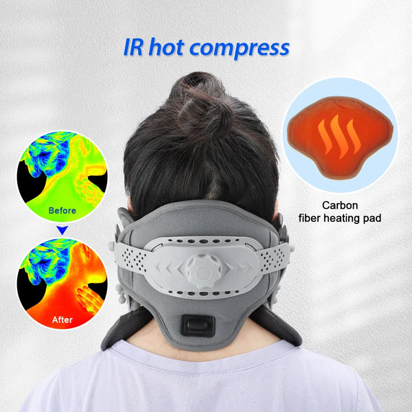Inflatable Cervical Traction Collar with Heat and Neck Support