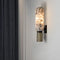 Modern Natural Marble Wall Lamp with Copper Accents – Elegant Wall Sconce Lighting for Bedroom and Corridor