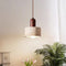 Wabi Sabi Pendant Lamp – Yellow Marble Lighting for Kitchen Island and Dining Room, Cord Pendant Design, Durable Travertine Material