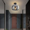 Modern Nordic Ceiling Lamp with Cognac Glass Shade – LED Ceiling Lights for Dining Room and Living Spaces