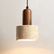 Wabi Sabi Pendant Lamp – Yellow Marble Lighting for Kitchen Island and Dining Room, Cord Pendant Design, Durable Travertine Material