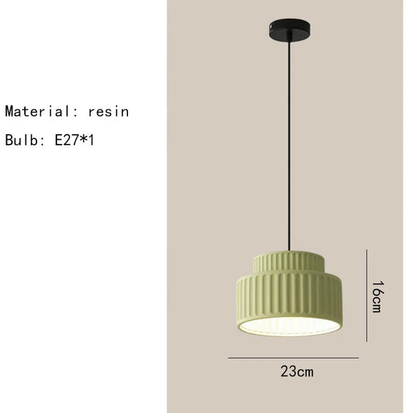 Variant image for Elegant Green and Beige Resin Chandelier Light with Adjustable Wire – Modern Dining Room Chandelier for Stylish Interiors-2