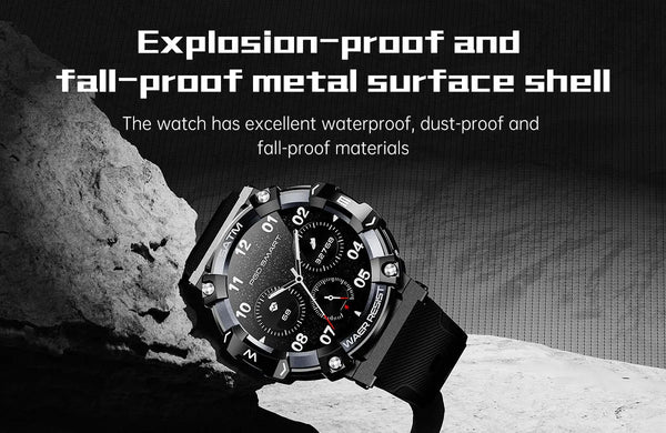 Smartwatch for Men with Heart Rate & Oxygen Monitor - Rugged Fitness Tracker for Outdoor Activities 4