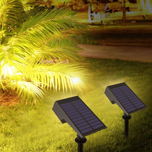 Solar LED Outdoor Spotlight with 2 Brightness Modes – Waterproof Landscape Light for Garden and Pathway Security