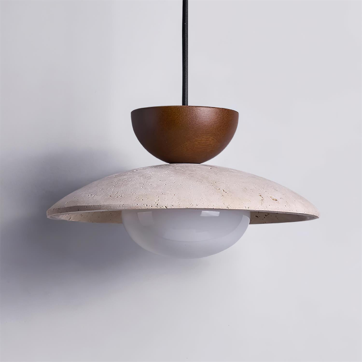 Aveny Travertine Glass Pendant Light