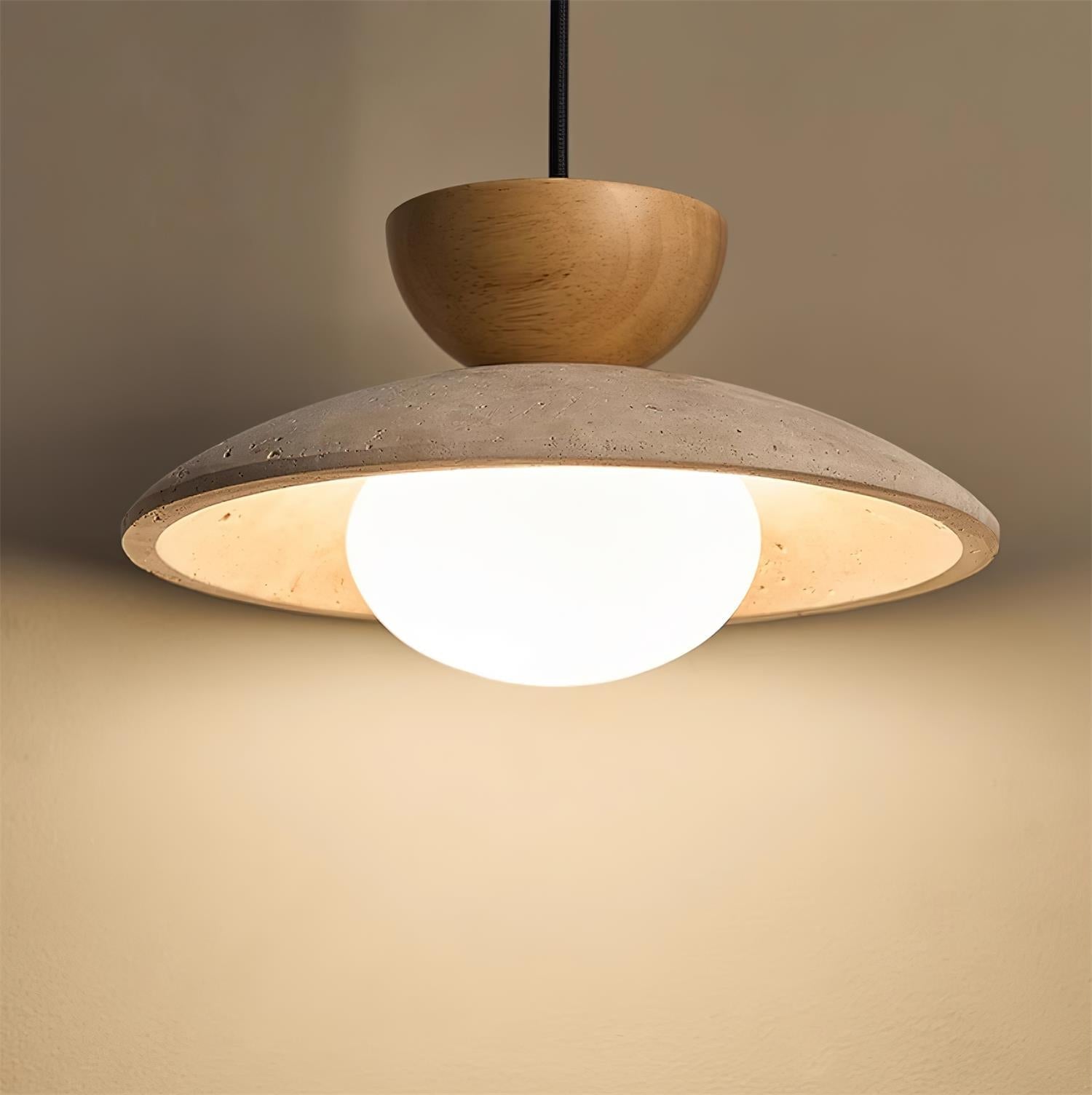Aveny Travertine Glass Pendant Light
