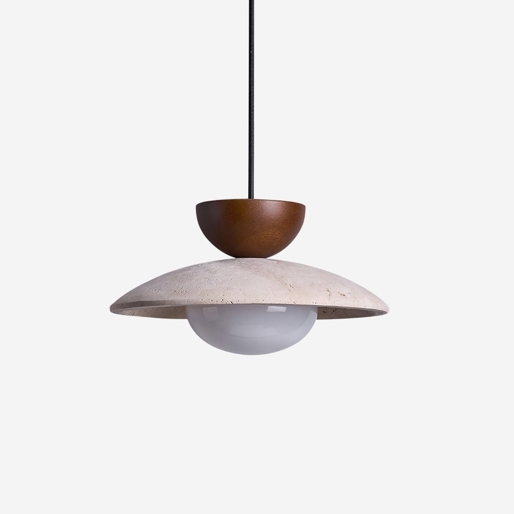 Aveny Travertine Glass Pendant Light