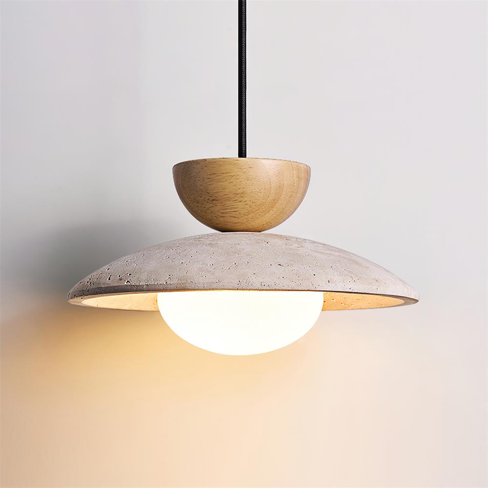 Aveny Travertine Glass Pendant Light