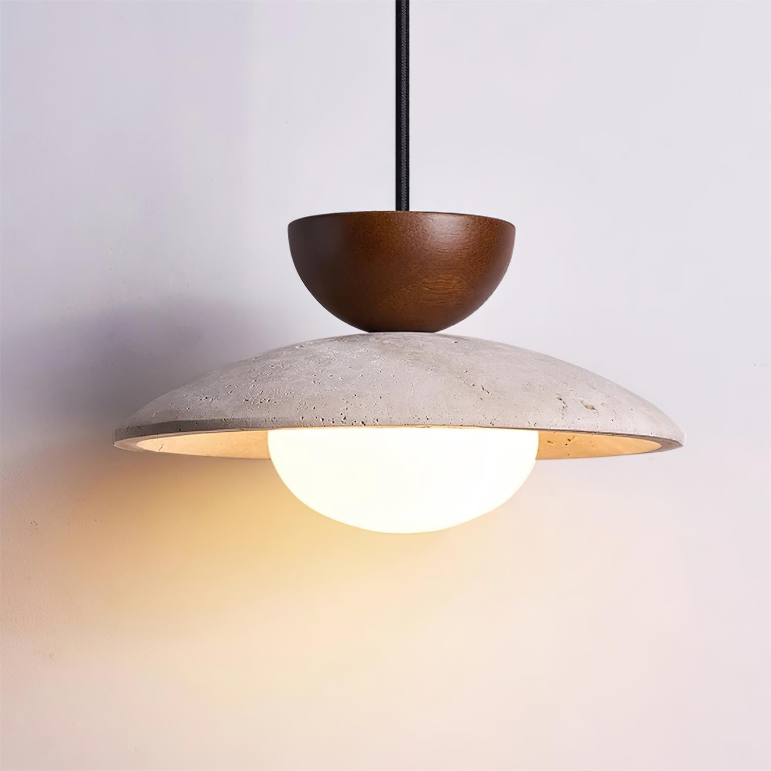 Aveny Travertine Glass Pendant Light