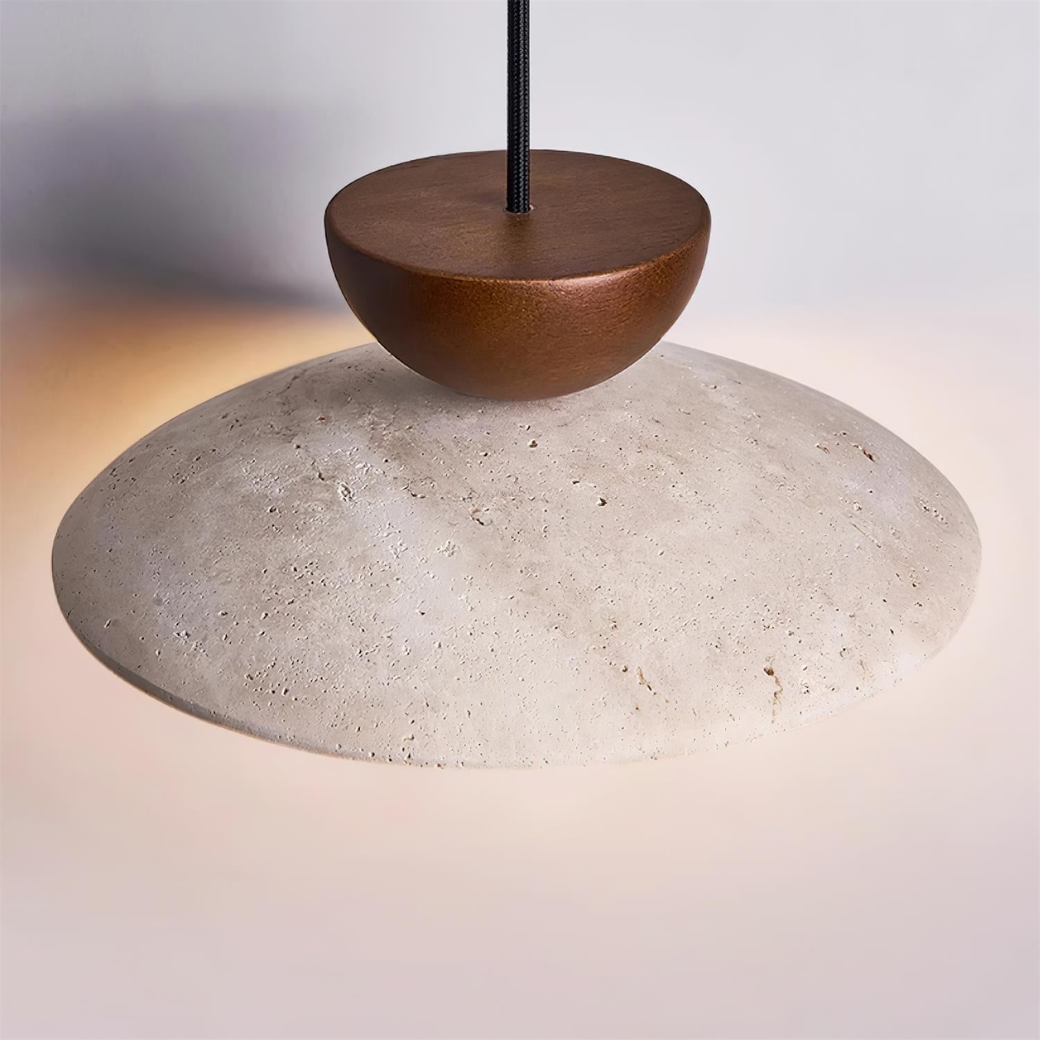 Aveny Travertine Glass Pendant Light