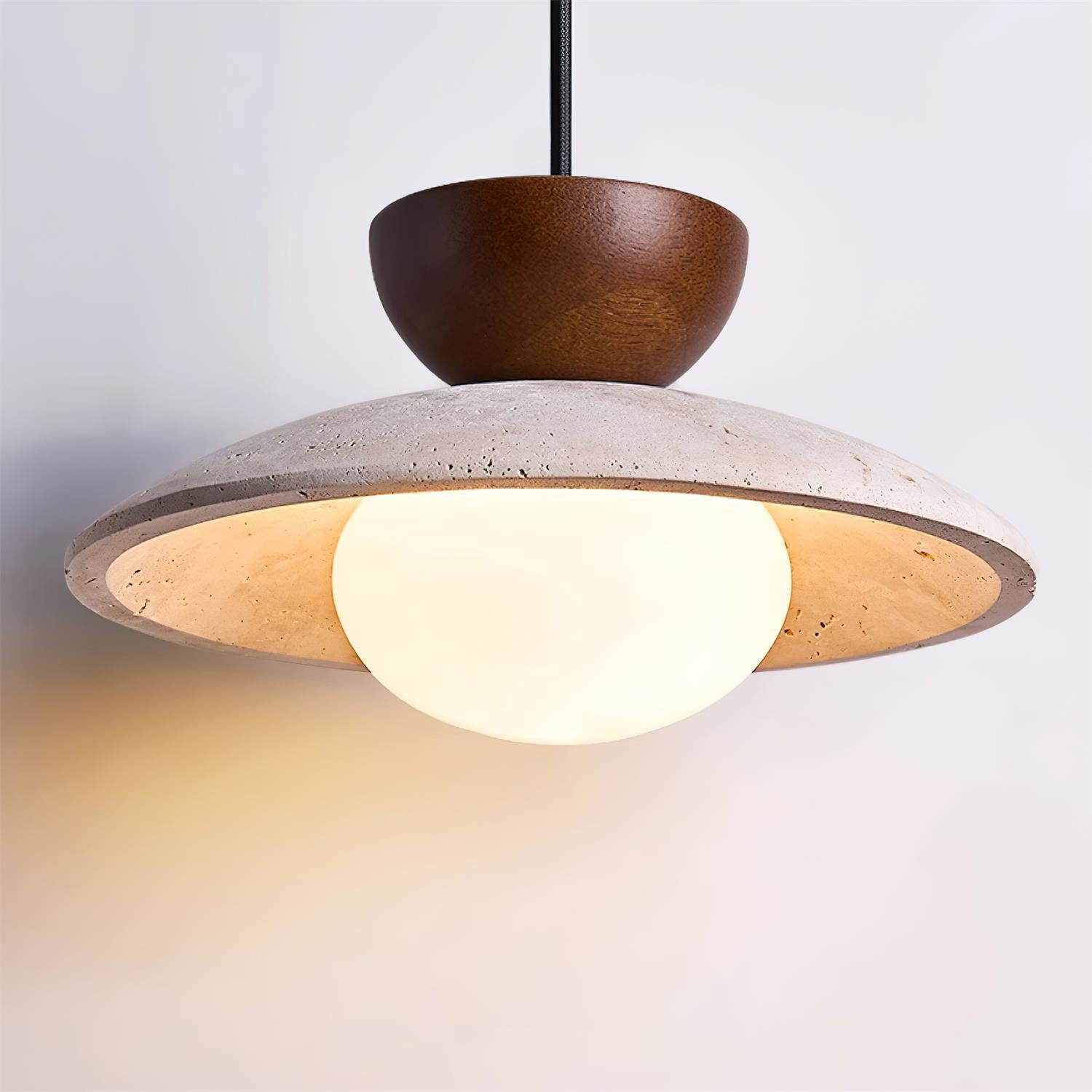 Aveny Travertine Glass Pendant Light