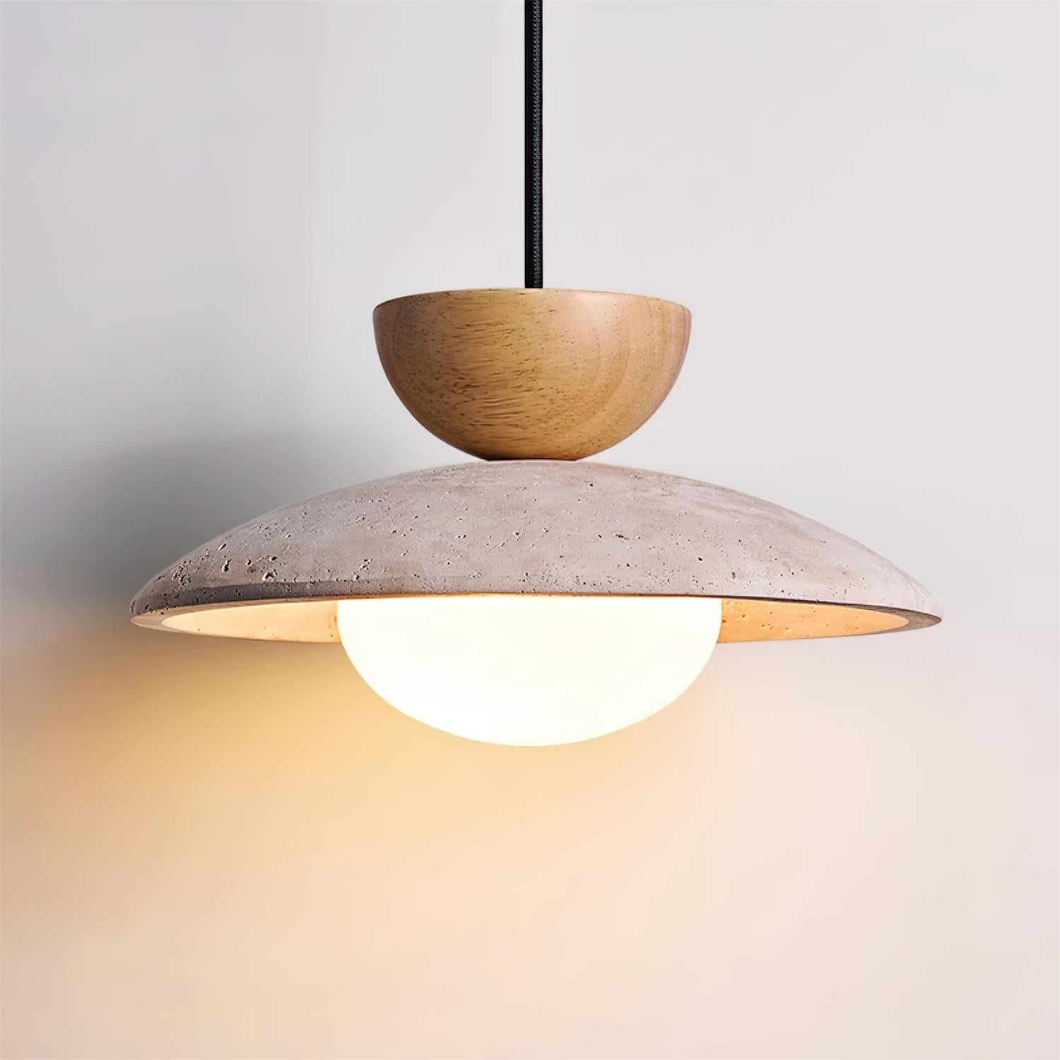 Aveny Travertine Glass Pendant Light