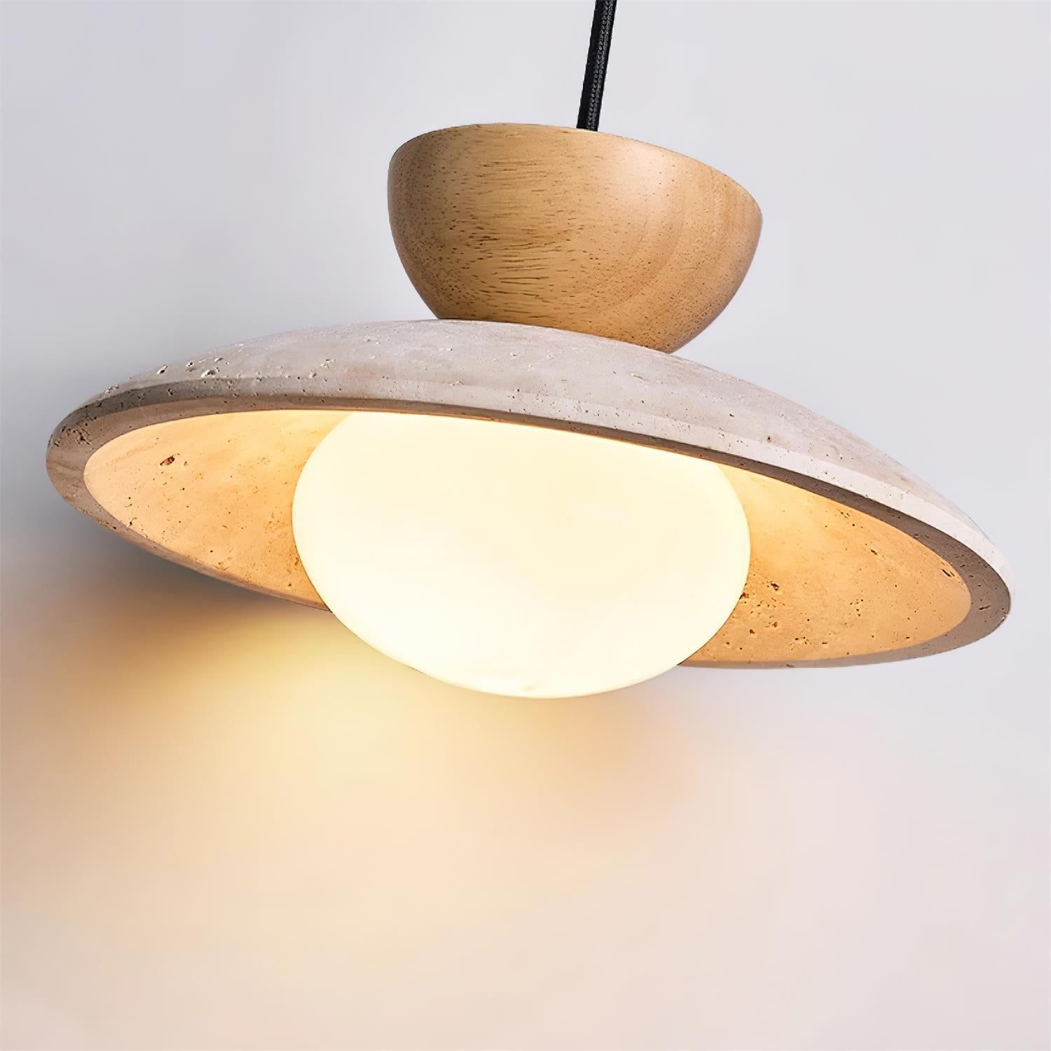 Aveny Travertine Glass Pendant Light