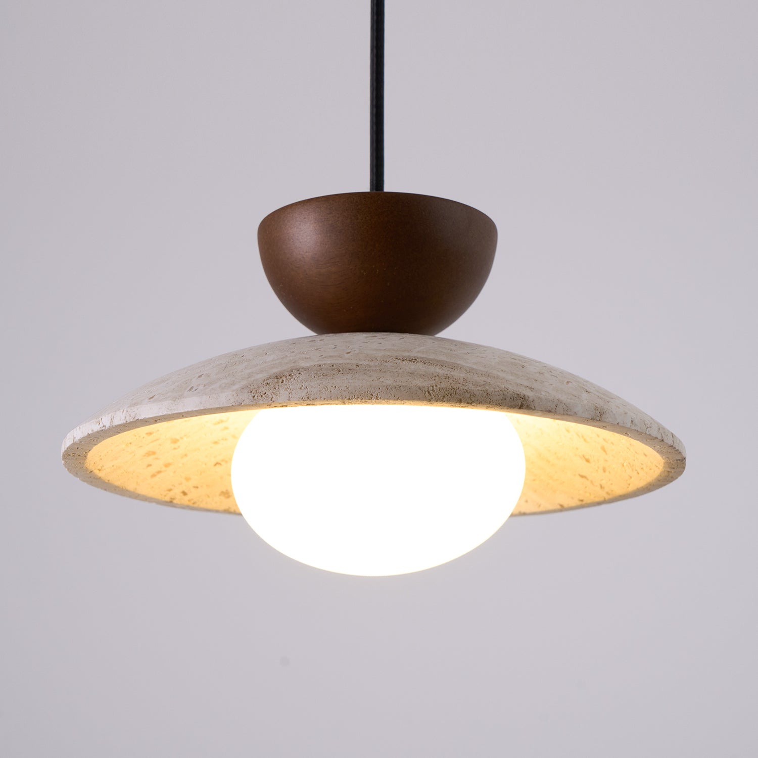 Aveny Travertine Glass Pendant Light