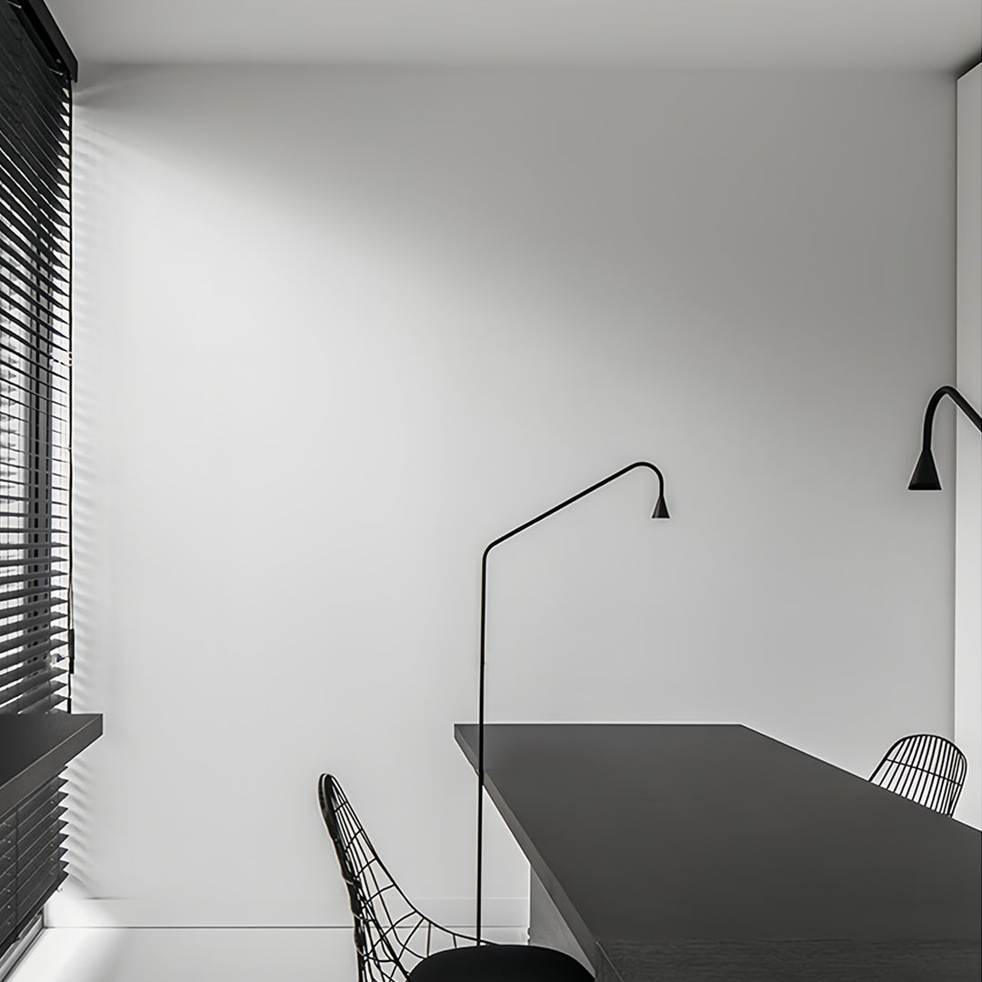 Black and Gold Floor Lamp LED Nordic Minimalist Wrought Iron Reading Bedroom Study Room