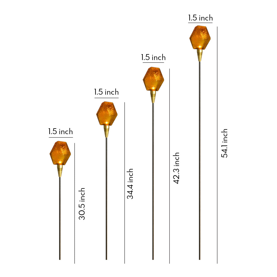 Landscape Pathway Lights Diamond Glass LED Garden Path Lights