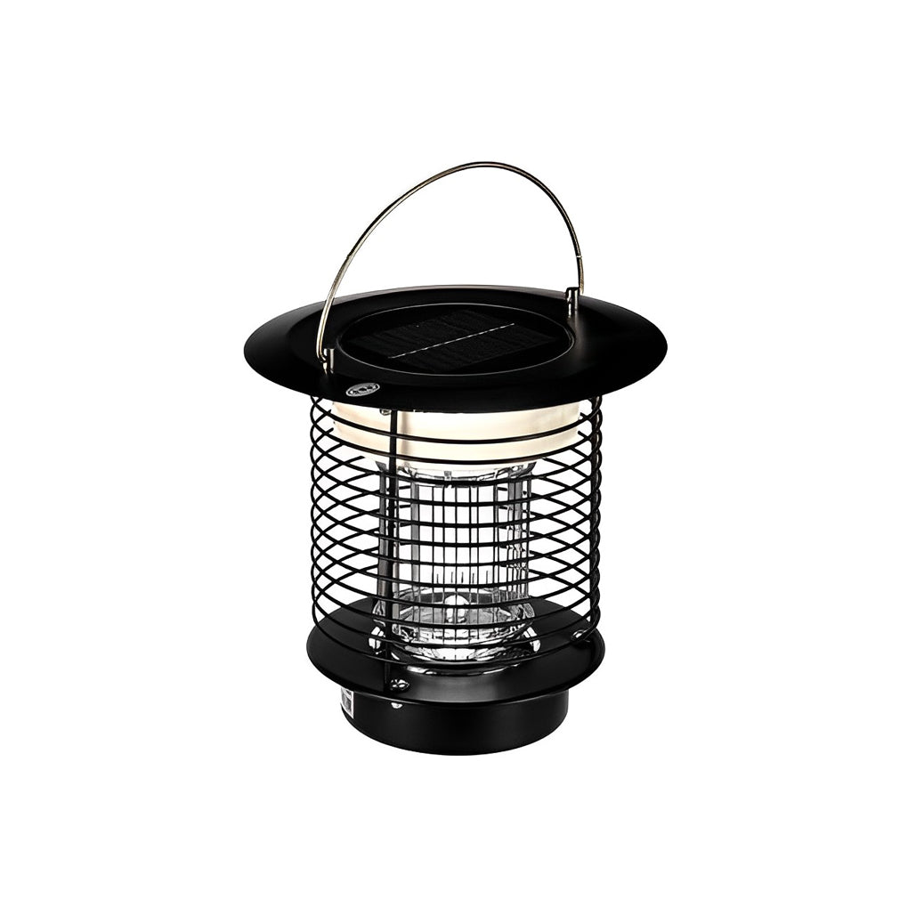 Solar Bug Zapper Outdoor UV LED Mosquito Repellent Stainless Steel Garden Patio Lamp