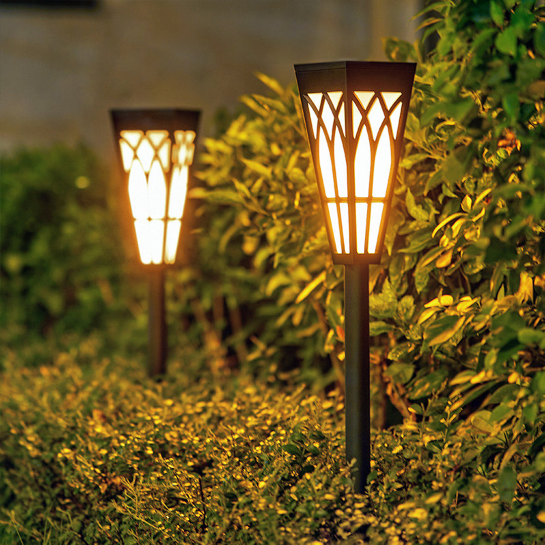 Pathway Light Solar LED Flame Effect Outdoor Waterproof Garden Stake Lighting