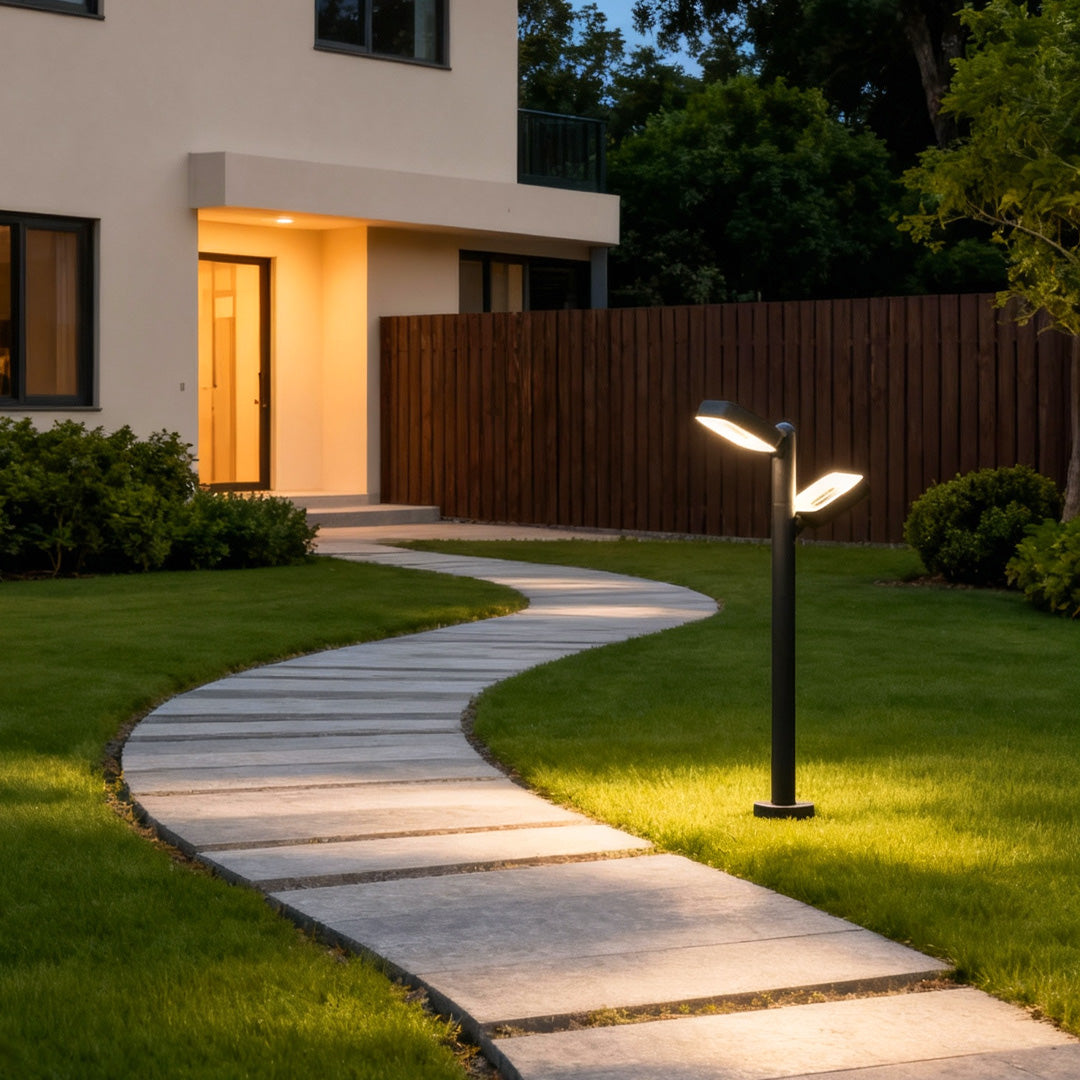 Black LED Pathway Lights Outdoor Waterproof Modern Landscape Garden Light
