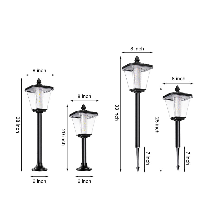 Pathway Light Solar LED Outdoor Waterproof Garden Lawn Stake Lighting Adjustable Height