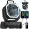 20000mAh Rechargeable Camping Fan with LED Light and USB Power Bank