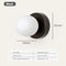 Nordic LED Glass Wall Lamp – Minimalist Base Sconce for Bedroom, Hallway, and Staircase Lighting