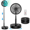 7200mAh Rechargeable Folding Floor Fan with Remote and 4 Speeds