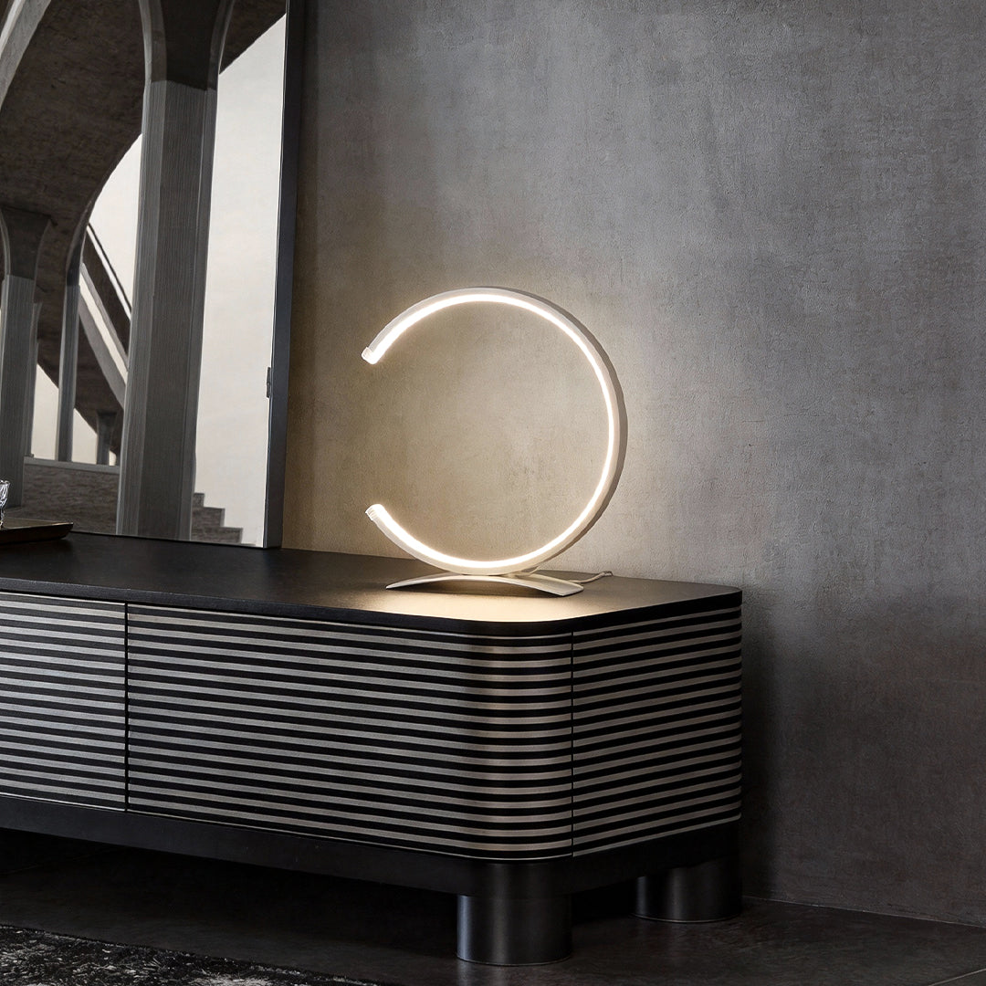 Table Lamp C Shaped LED Touch Dimmable Aluminum Modern Bedside Living Room Ambient