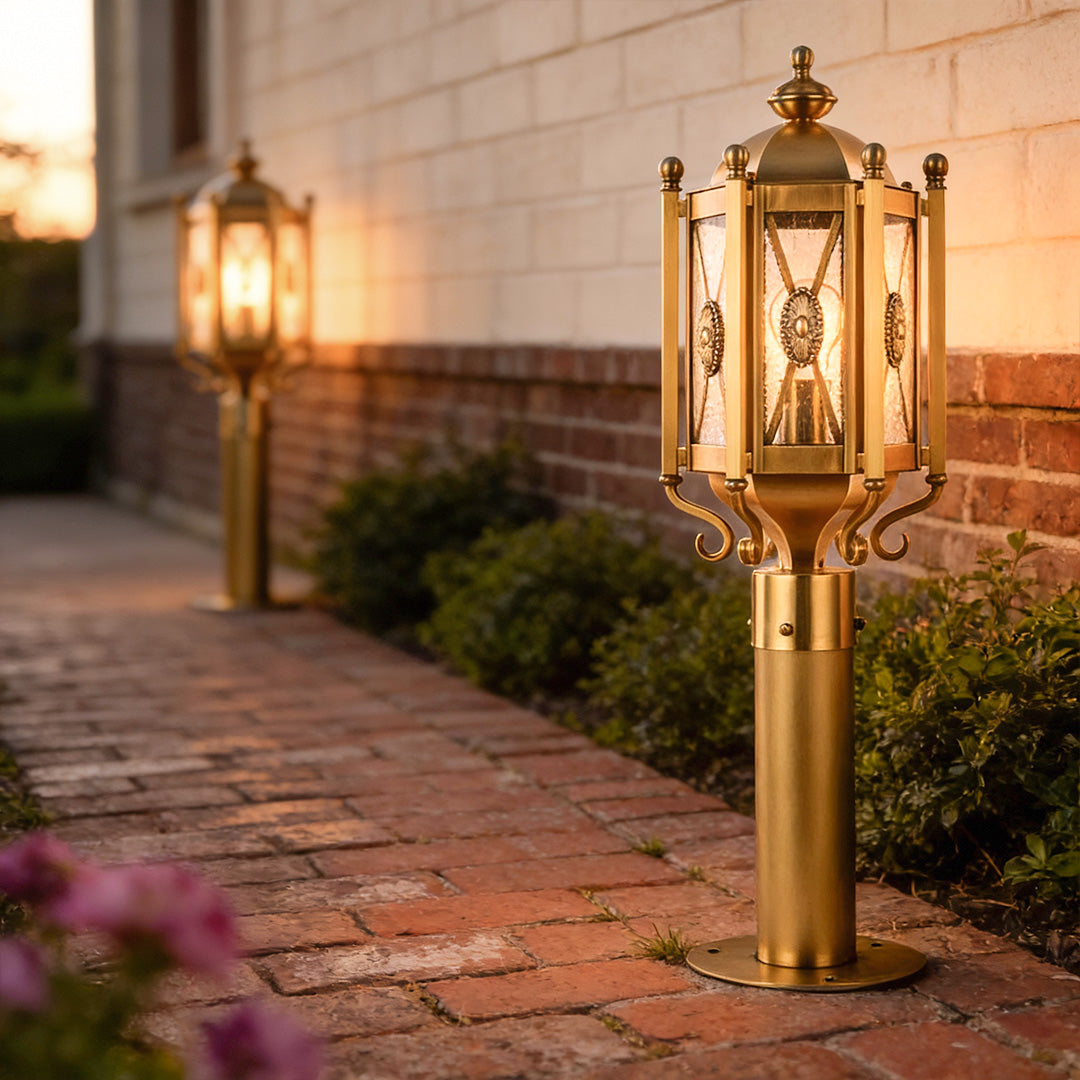 Copper Pathway Lights Outdoor Waterproof Brass Garden Landscape Lighting