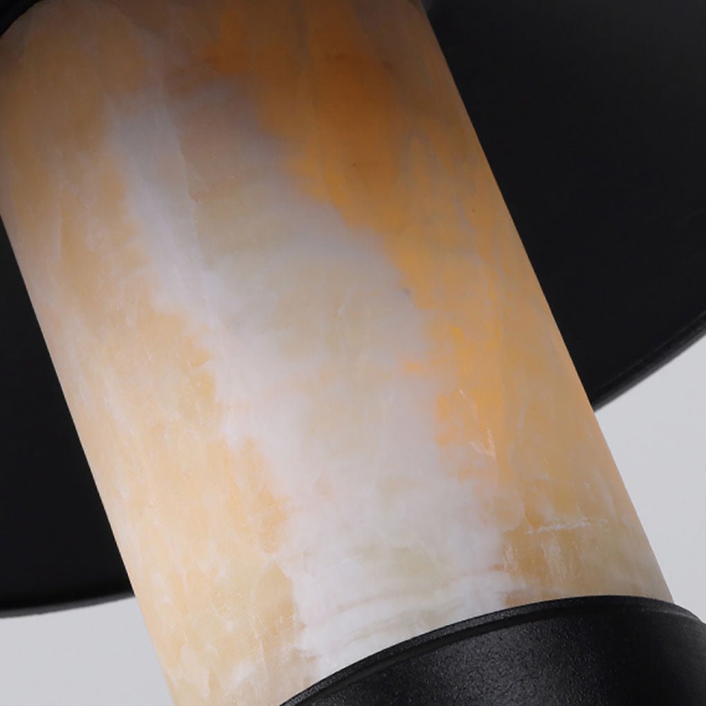 Outdoor Garden Post Light Aluminum Marble Shade European Style Courtyard Lamp