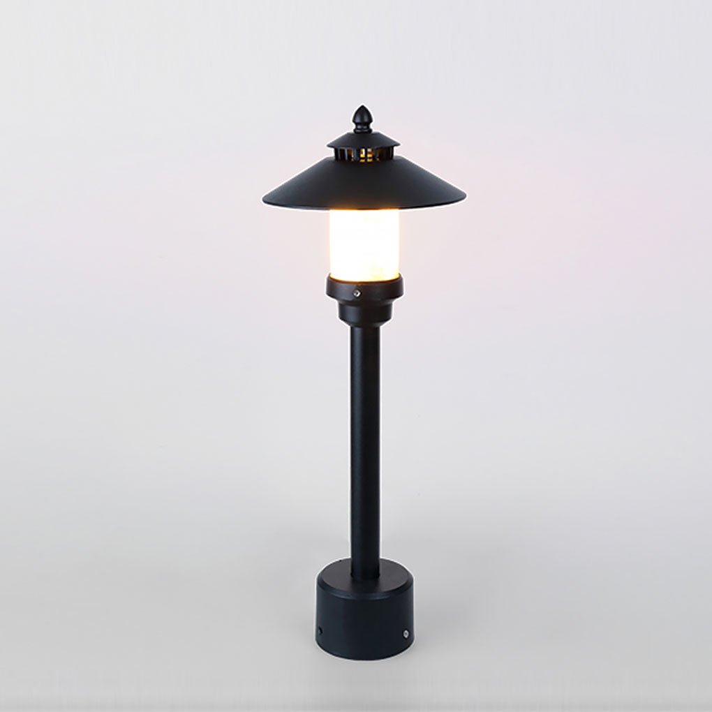 Outdoor Garden Post Light Aluminum Marble Shade European Style Courtyard Lamp