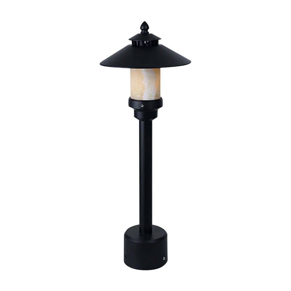 Outdoor Garden Post Light Aluminum Marble Shade European Style Courtyard Lamp