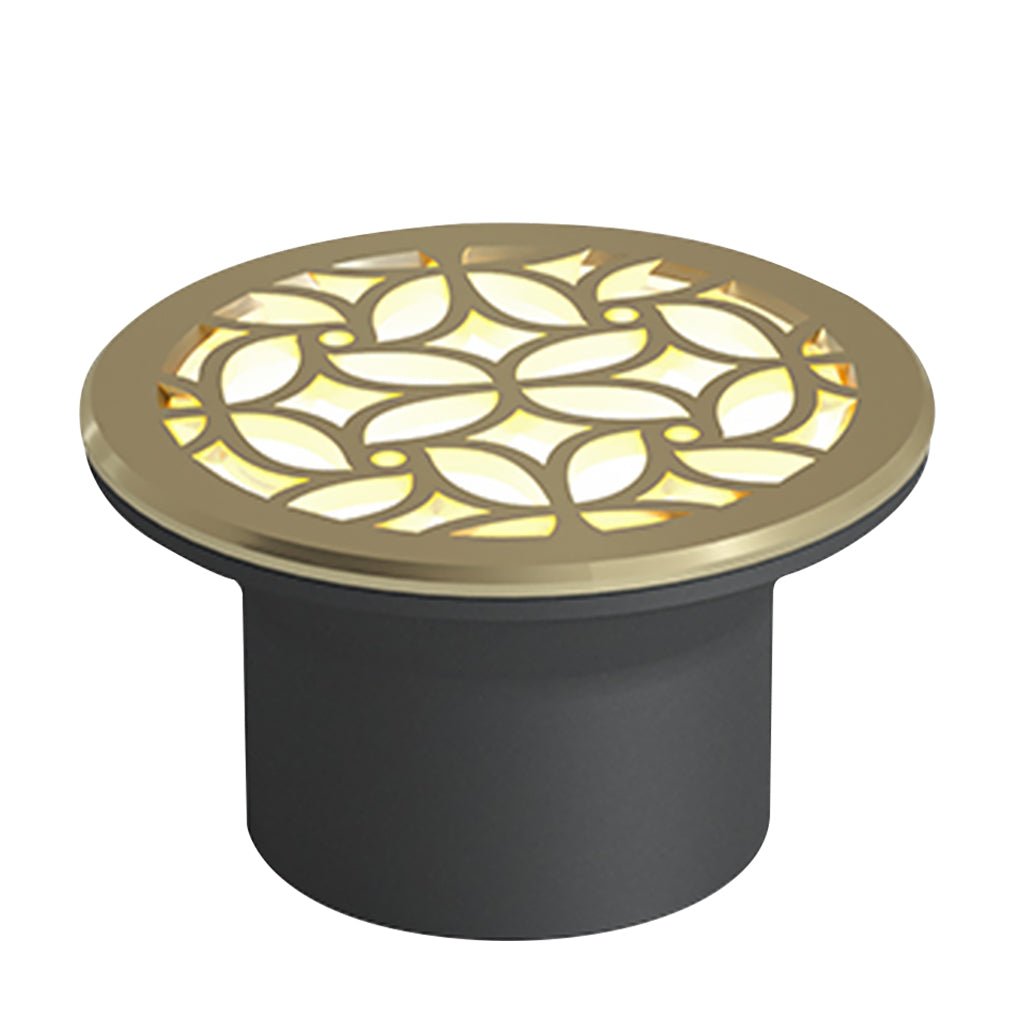 In Ground Light Decorative Pattern LED Waterproof Brass Recessed Garden Pathway Lighting