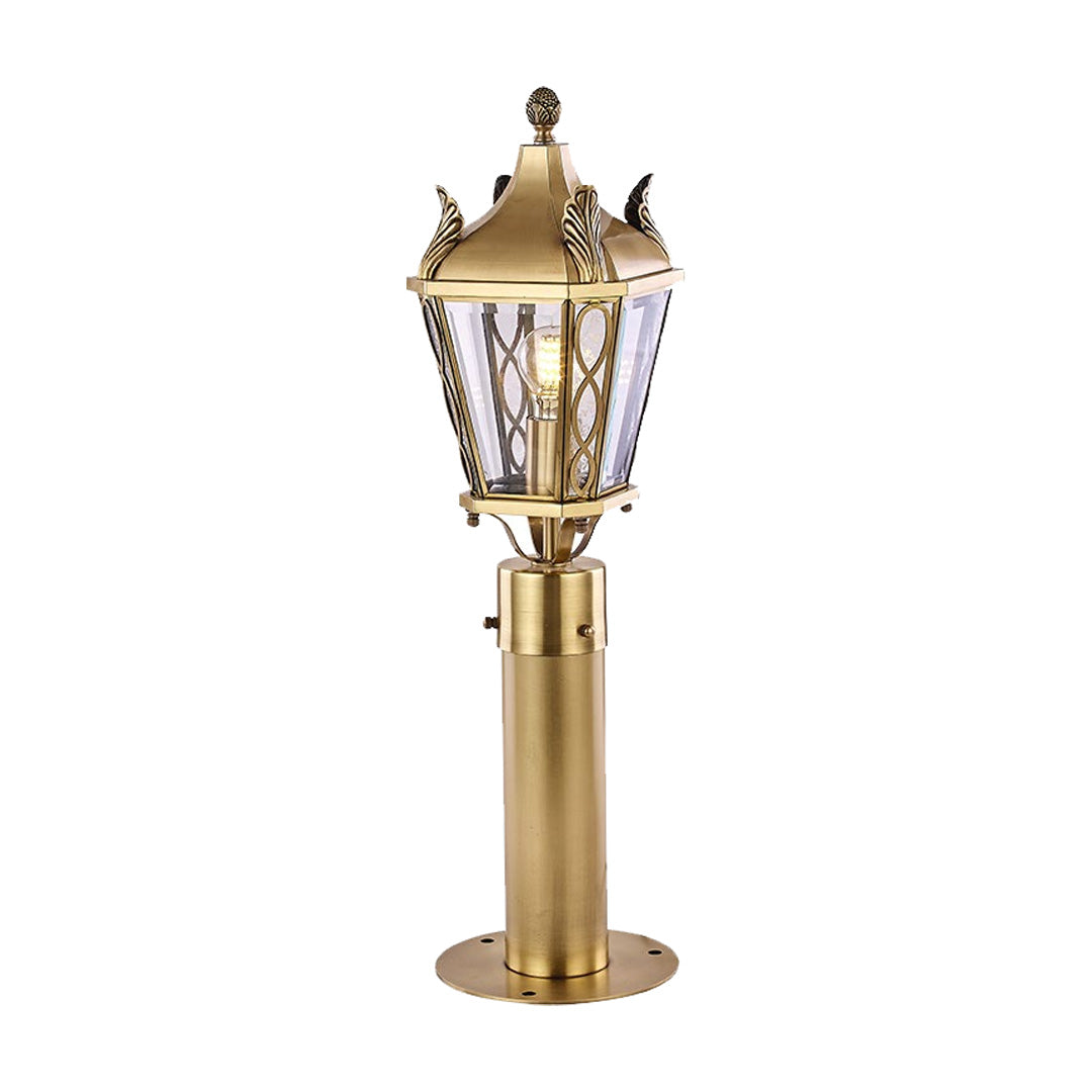 Brass Outdoor Pathway Lights Waterproof European Style Garden Landscape Light