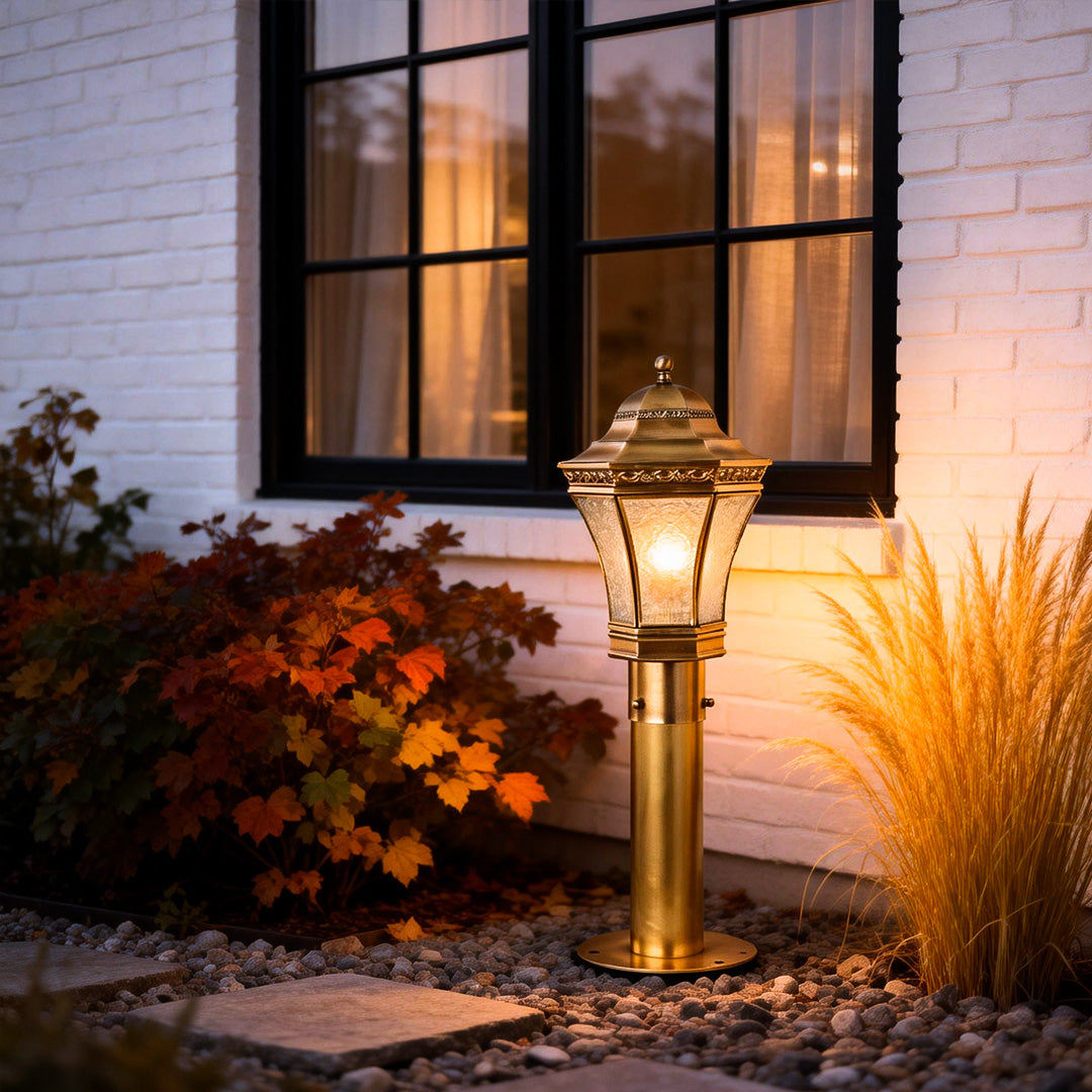 Copper Pathway Lights Outdoor Waterproof Glass Garden Landscape Light
