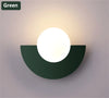 LED Wall Sconce with Round Plastic Ball Lampshade – Modern Wall Light for Bedroom and Corridor