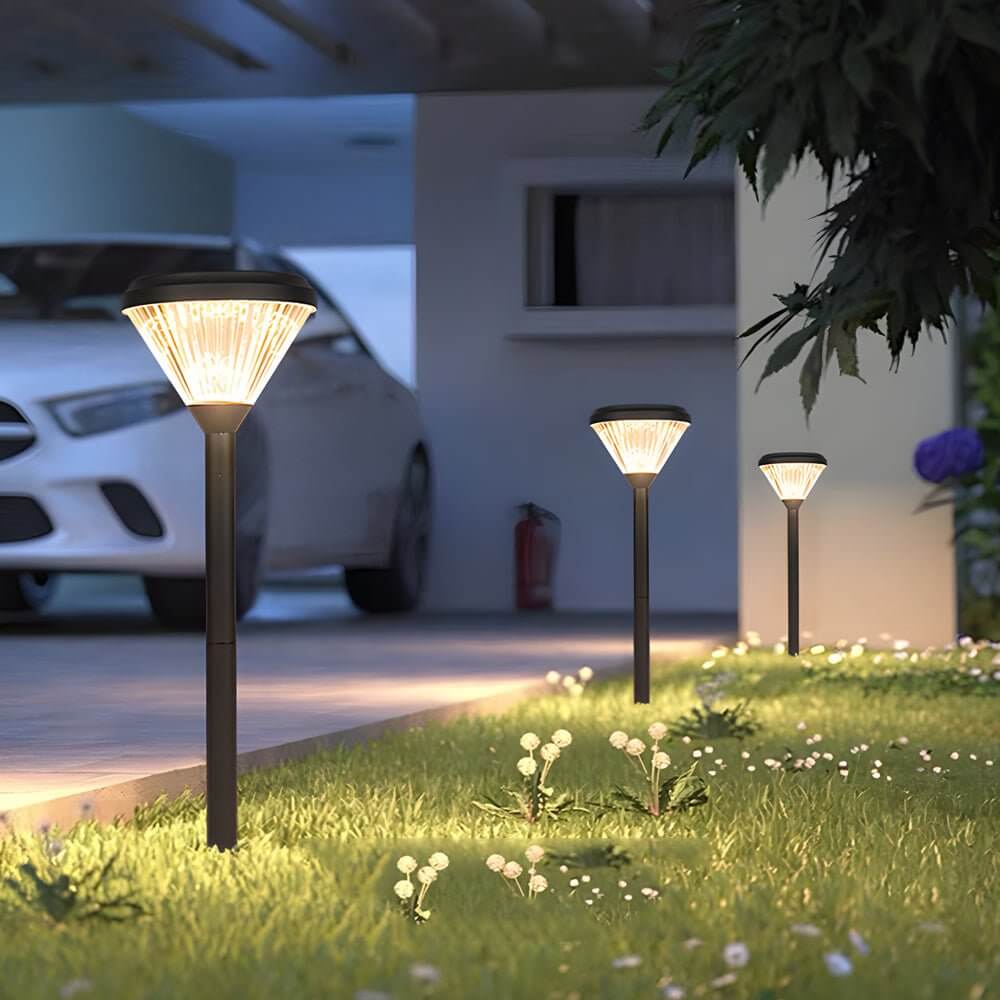 Pathway Light Solar LED Outdoor Waterproof Aluminum Garden Walkway Lighting 27.6 Inch