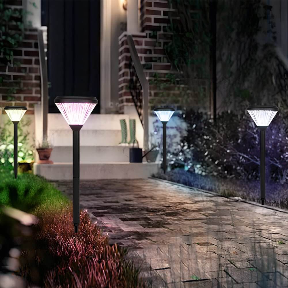 Pathway Light Solar LED Outdoor Waterproof Aluminum Garden Walkway Lighting 27.6 Inch