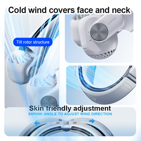 Portable Neck Fan With 45° Adjustable Wind Directions