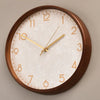 Silent Solid Wood Wall Clock – American Style Decorative Home Accent