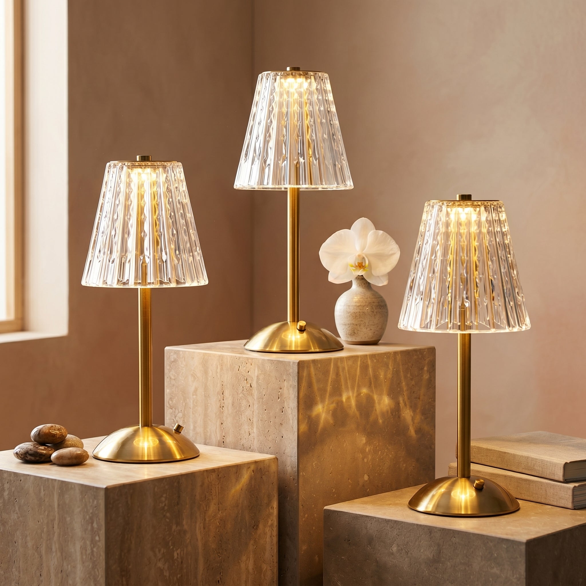 Velor Crystal Cordless Table Lamp
