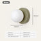 Nordic LED Glass Wall Lamp – Minimalist Base Sconce for Bedroom, Hallway, and Staircase Lighting