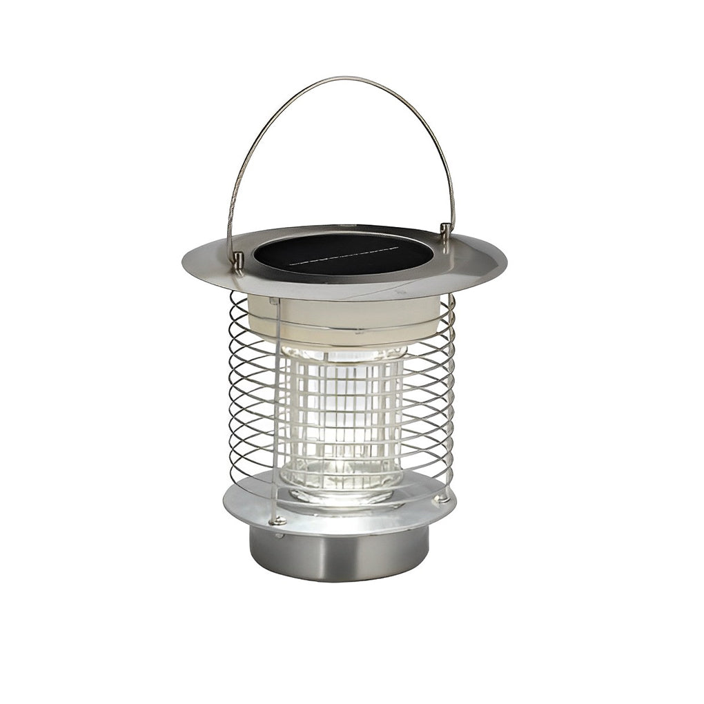 Solar Bug Zapper Outdoor UV LED Mosquito Repellent Stainless Steel Garden Patio Lamp