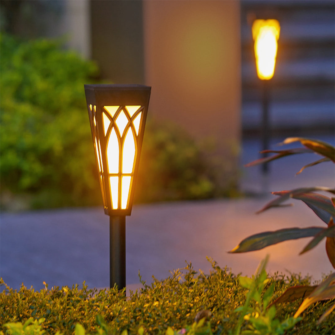 Pathway Light Solar LED Flame Effect Outdoor Waterproof Garden Stake Lighting