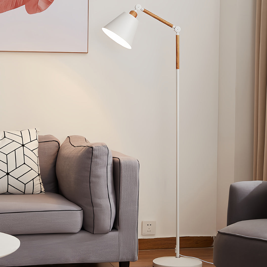 Floor Lamp Adjustable Swing Arm Dimmable LED Iron Modern Minimalist Reading Living Room